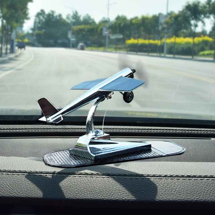 Car Interior Decoration Accessories Aircraft Model Ornaments Propeller Rotating Solar Energy Ornament
