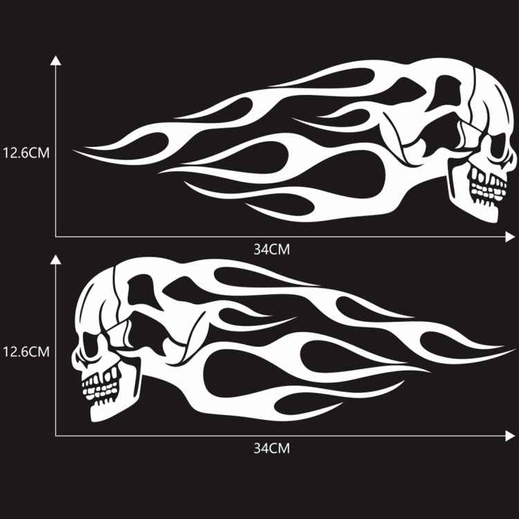 Motorcycle Styling Skull Head PVC Sticker Auto Decorative Sticker