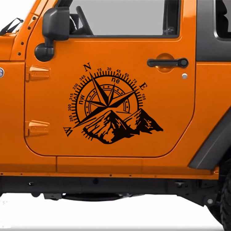 Car Styling Mountain Compass PVC Sticker Auto Decorative Sticker