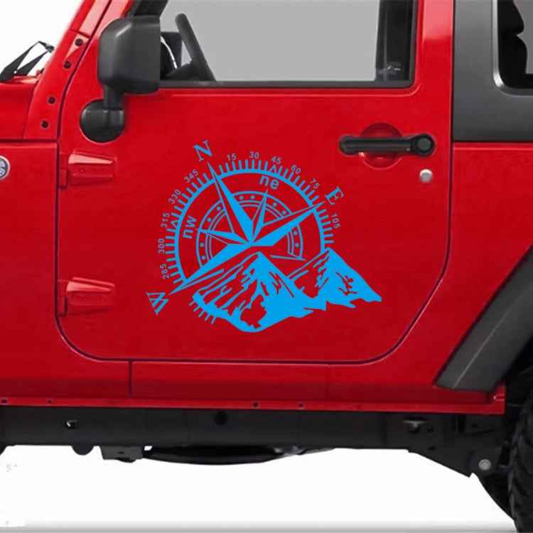 Car Styling Mountain Compass PVC Sticker Auto Decorative Sticker