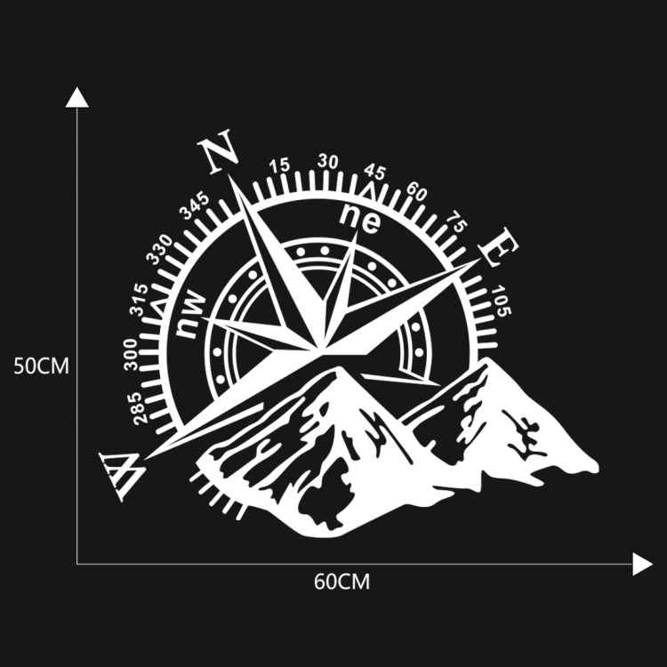 Car Styling Mountain Compass PVC Sticker Auto Decorative Sticker