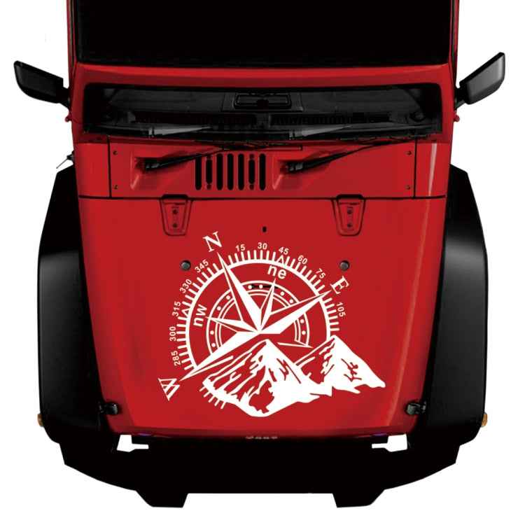 Car Styling Mountain Compass PVC Sticker Auto Decorative Sticker