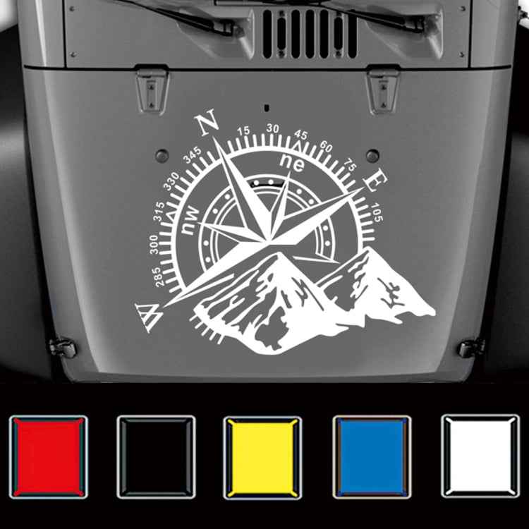Car Styling Mountain Compass PVC Sticker Auto Decorative Sticker