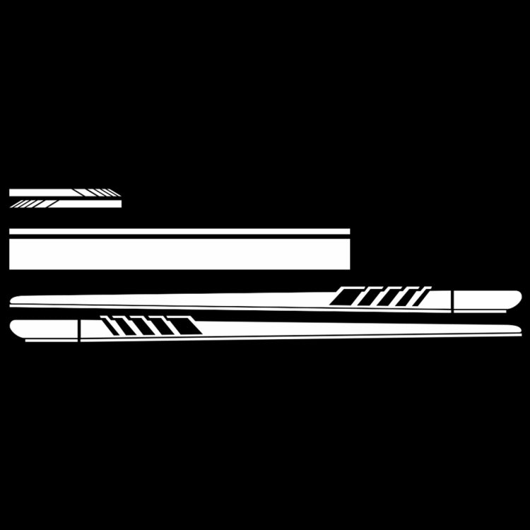 5 in 1 Car Styling Stripe Hood PVC Sticker Auto Decorative Sticker, D-935