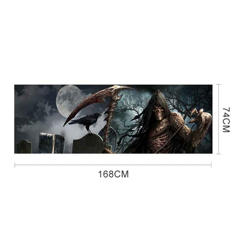 Scythe Death Pattern Horror Series Car Rear Window Decorative Sticker, Size: 168 x 74cm