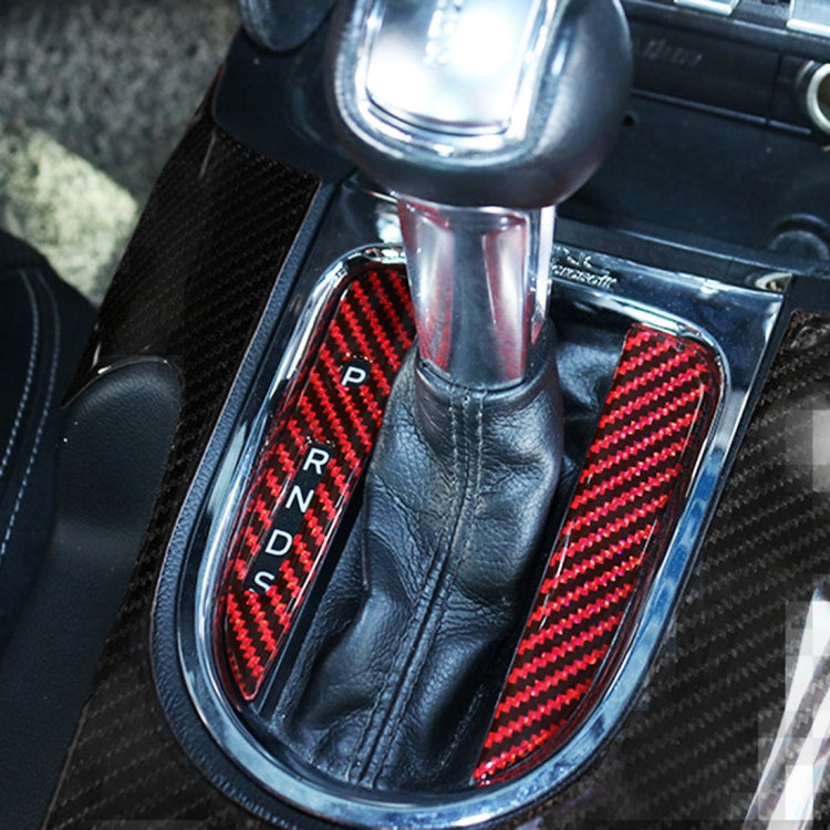 2 in 1 Car Carbon Fiber Gear Position Decorative Sticker for Ford Mustang 2015-2020