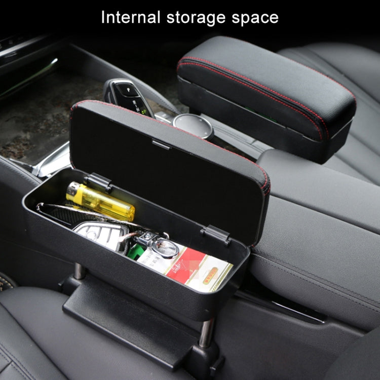 Universal Car PU Leather Wrapped Armrest Box Cushion Car Armrest Box Mat with Storage Box, 1pc(Beige), 1pc(Brown), 1pc(Black), 1pc (Black Red), 1pc(Black White), 1pc(Grey)