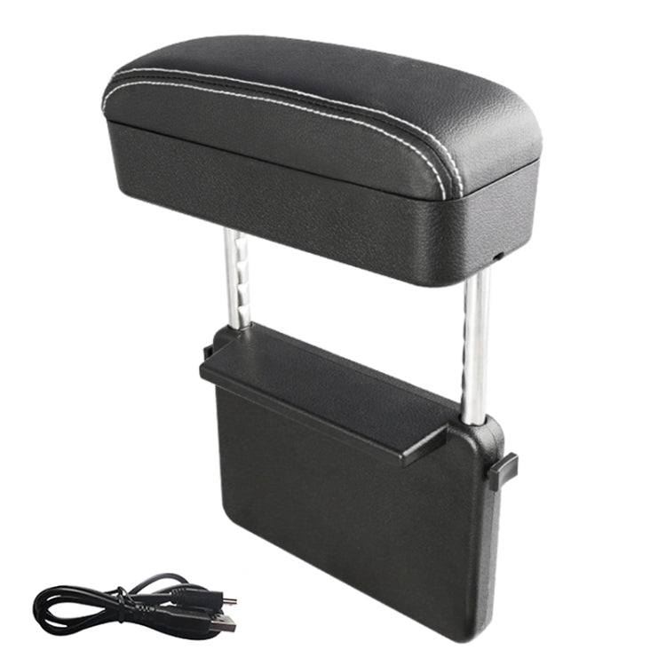 Universal Car Wireless Qi Standard Charger PU Leather Wrapped Armrest Box Cushion Car Armrest Box Mat with Storage Box, 1pc(Black White), 1pc(Grey), 1pc(Beige), 1pc(Brown), 1pc(Black), 1pc(Black Red)