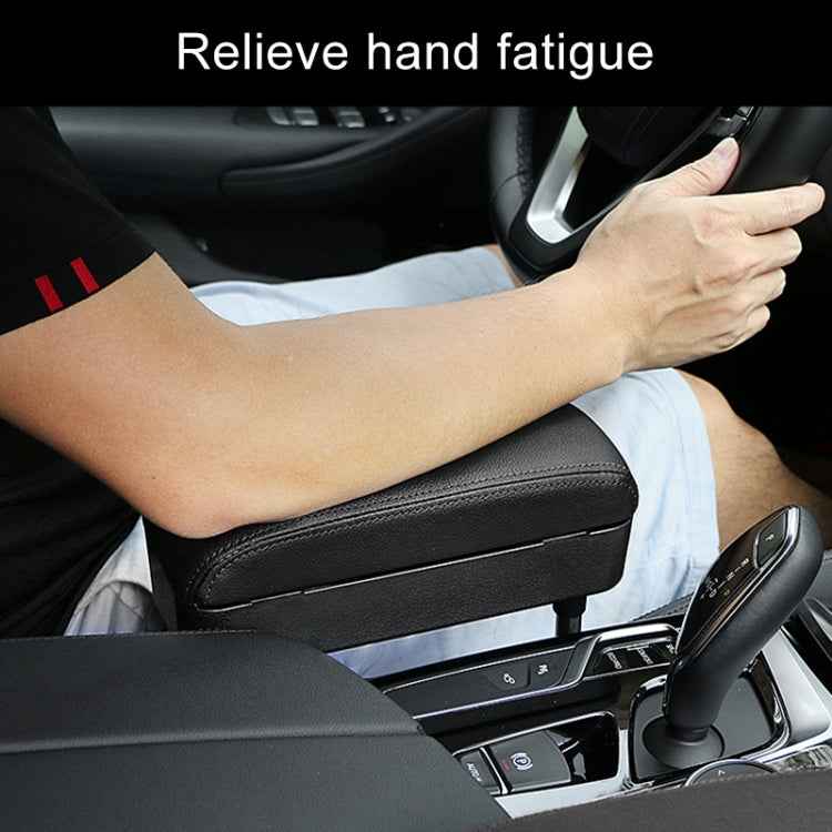 Universal Car Wireless Qi Standard Charger PU Leather Wrapped Armrest Box Cushion Car Armrest Box Mat with Storage Box