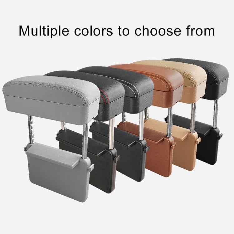 2 PCS Universal Car Wireless Qi Standard Charger PU Leather Wrapped Armrest Box Cushion Car Armrest Box Mat with Storage Box