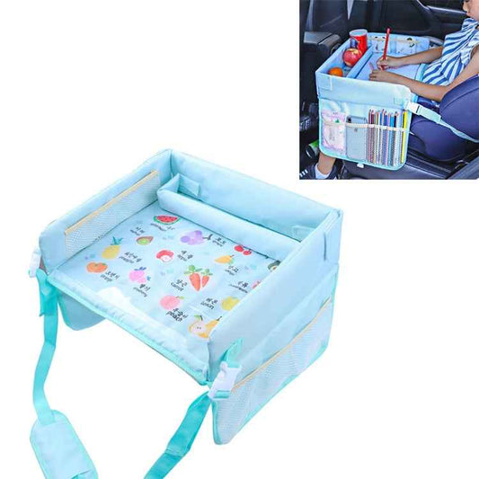 Children Waterproof Dining Table Toy Organizer Baby Safety Tray Tourist Painting Holder  (Pink Food)