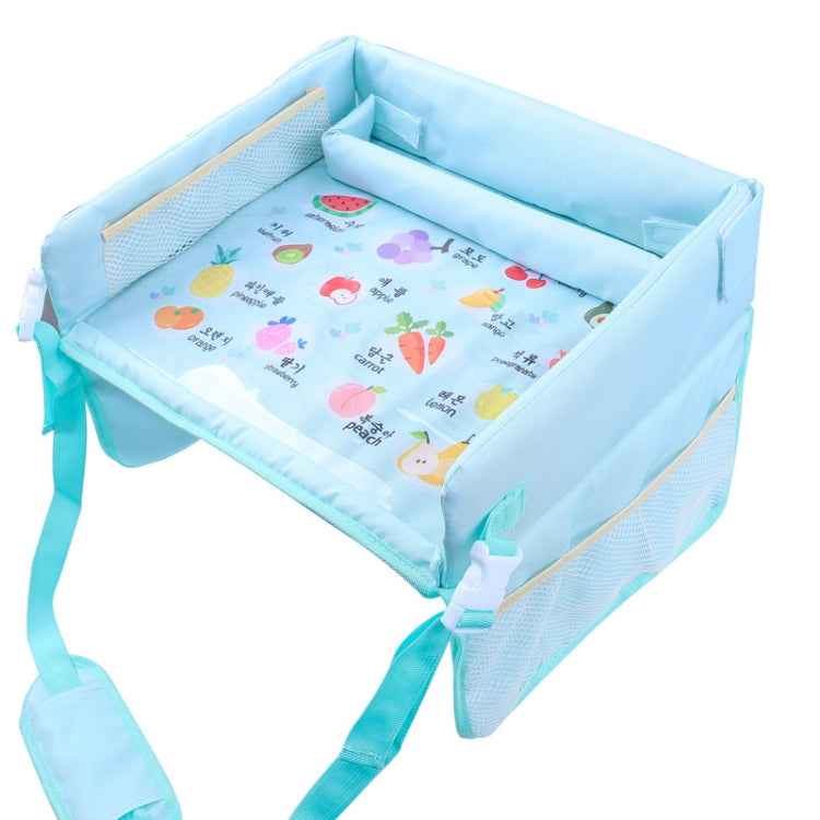 Children Waterproof Dining Table Toy Organizer Baby Safety Tray Tourist Painting Holder  (Pink Food)