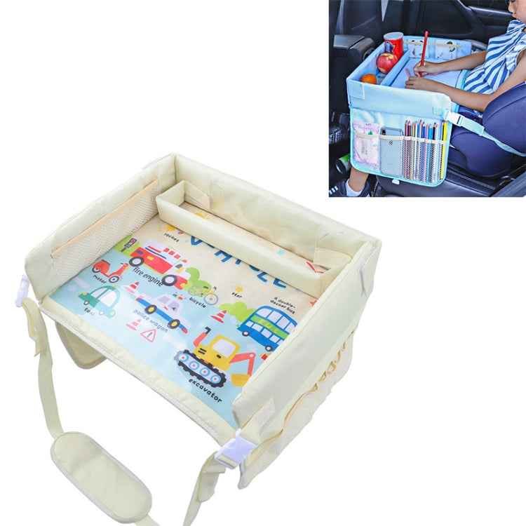 Children Waterproof Dining Table Toy Organizer Baby Safety Tray Tourist Painting Holder  (Pink Food)