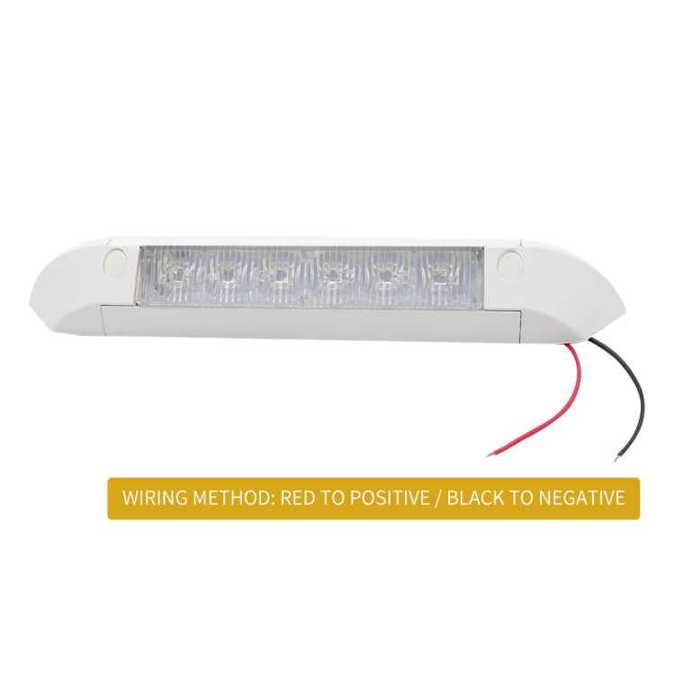 DC 12V 2.6W 6000K IP67 Marine RV Waterproof LED Stair Deck Dome Light Ceiling  Lamp, Aluminum Alloy Base