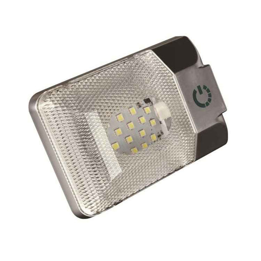 D4376S DC11-18V 3.6W 6000-6500K IP50 24LEDs SMD-5050 Marine RV Dimmable LED Dome Light Ceiling Lamp, with Touch Control