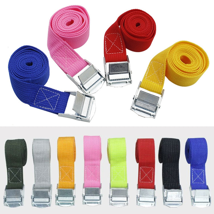 Car Tension Rope Luggage Strap Belt Auto Car Boat Fixed Strap with Alloy Buckle,Random Color Delivery, Size: 25mm x 6m