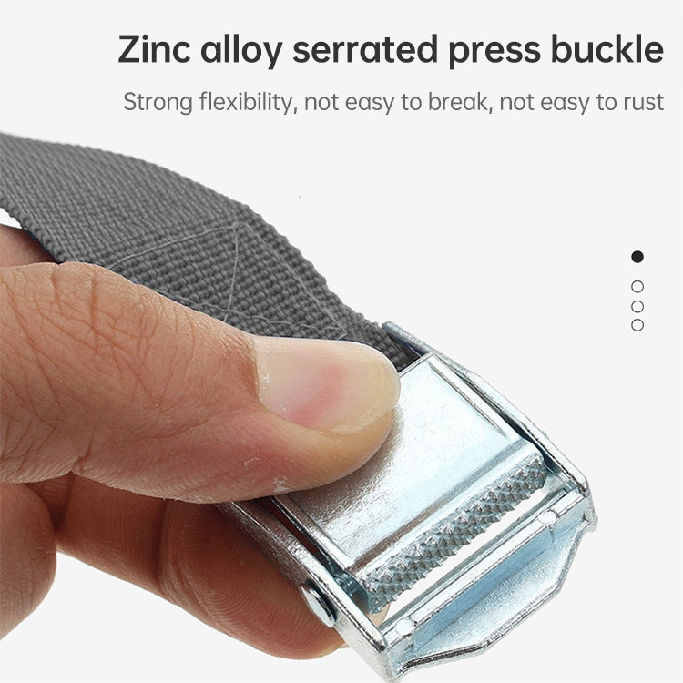 Car Tension Rope Luggage Strap Belt Auto Car Boat Fixed Strap with Alloy Buckle,Random Color Delivery, Size: 25mm x 6m