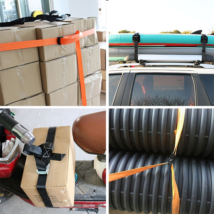 Car Tension Rope Luggage Strap Belt Auto Car Boat Fixed Strap with Alloy Buckle,Random Color Delivery, Size: 25mm x 6m