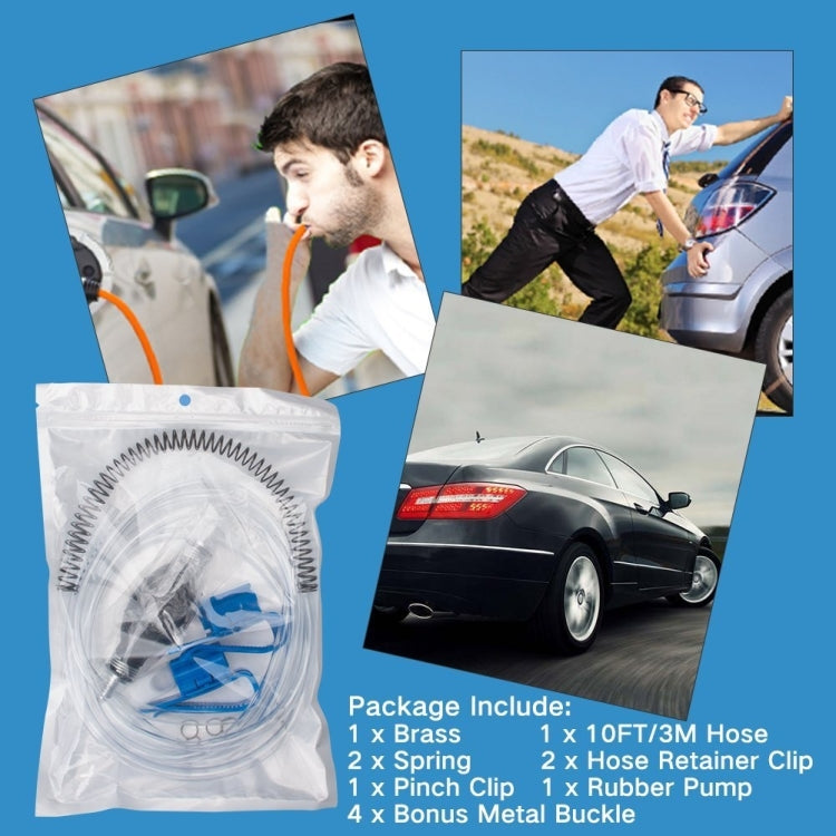 2m Manual One-Way Valve Oil Pump Fuel Hand Oil Pump Car Fuel Pipe Oil Pump, 2m