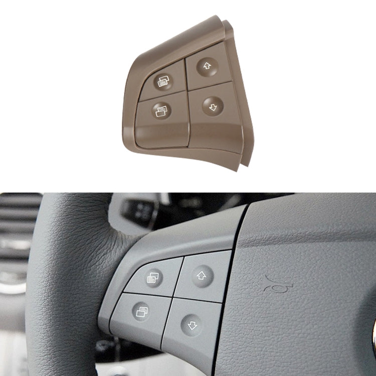 Car Left Side 4-button Steering Wheel Switch Buttons Panel 1648200010 for Mercedes-Benz W164, Left Driving, Left Side 4-button (Black), Left Side 4-button (Coffee), Left Side 4-button (Grey)