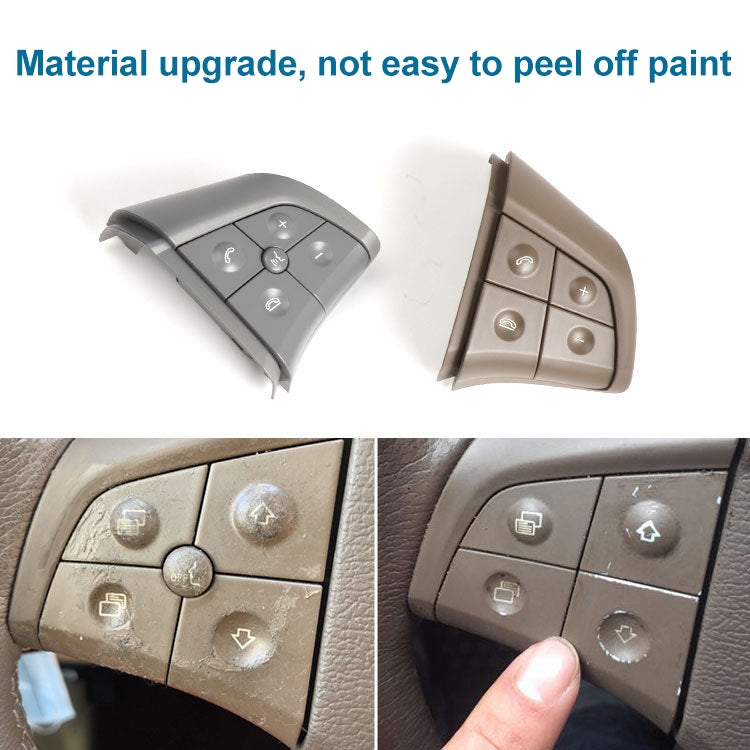 Car Left Side 5-button Steering Wheel Switch Buttons Panel 1648200010 for Mercedes-Benz W164, Left Driving, Left Side 5-button (Black), Left Side 5-button (Coffee), Left Side 5-button (Grey)