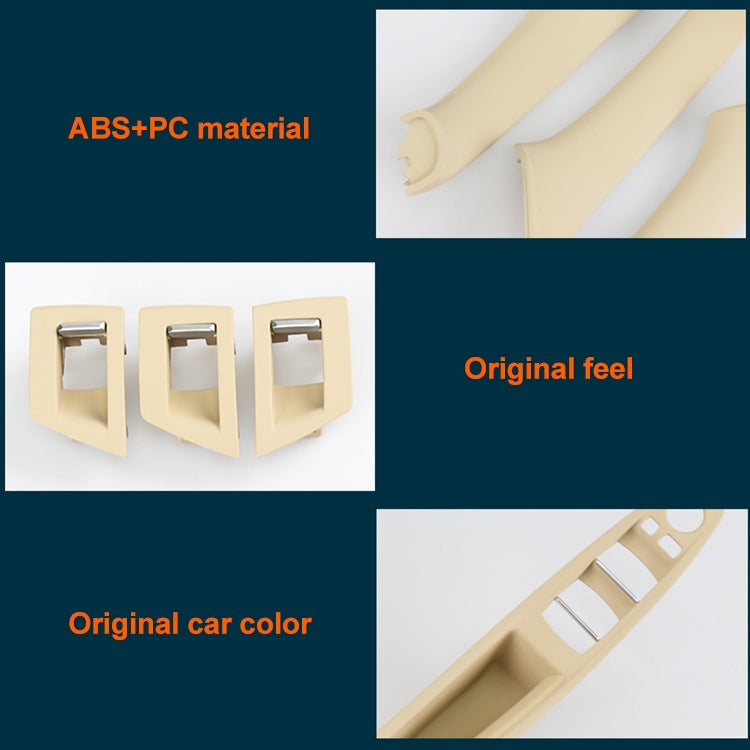 Car Standard Version Inside Doors Handle Pull Trim Cover 5141 7225 873 for BMW F10 F18, Left Driving, Standard Version (Black), Standard Version (Dark Coffee), Standard Version (Beige White), Standard Version (Grey), Standard Version (Beige)�����������...