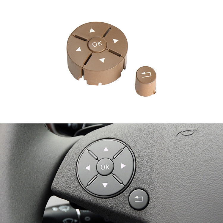 Car Left Side Steering Wheel Switch Buttons Panel for Mercedes-Benz W204 2007-2014, Left Driving, Left Side (Black), Left Side (Grey), Left Side (Beige), Left Side (Brown)
