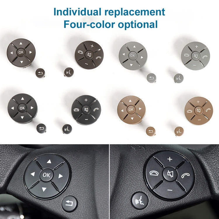 Car Left Side Steering Wheel Switch Buttons Panel for Mercedes-Benz W204 2007-2014, Left Driving, Left Side (Black), Left Side (Grey), Left Side (Beige), Left Side (Brown)