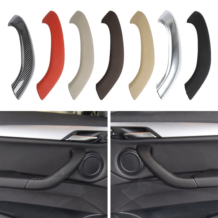 Car Left Side Inside Doors Handle Pull Trim Cover 51417417513 for BMW X1 2016-, Left Driving, Left Side (Black), Left Side (Coffee), Left Side (Beige White), Left Side (Beige), Left Side (Red)
