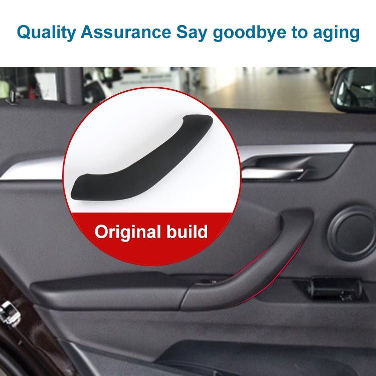 Car Left Side Inside Doors Handle Pull Trim Cover 51417417513 for BMW X1 2016-, Left Driving, Left Side (Black), Left Side (Coffee), Left Side (Beige White), Left Side (Beige), Left Side (Red)
