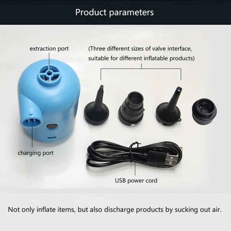 HT-426 USB Electric Air Pump for Rubber Boat Inflatable Bed