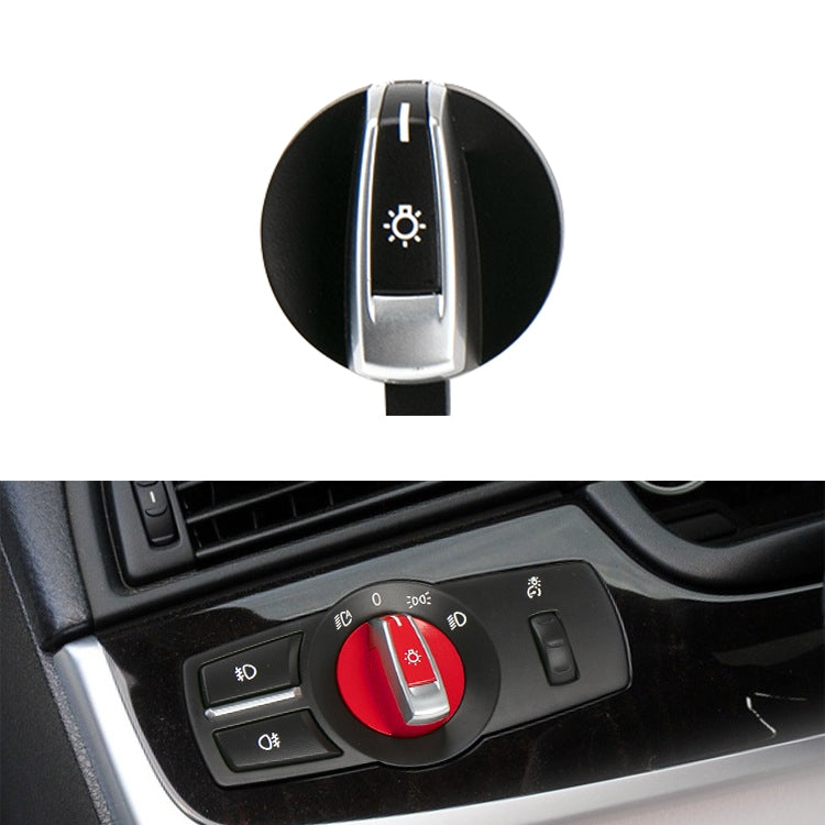 Car Headlight  Switch Button Knob for BMW 5 Series 2010-2017, Left Driving, Headlight Switch (Black), Headlight Switch (Red)