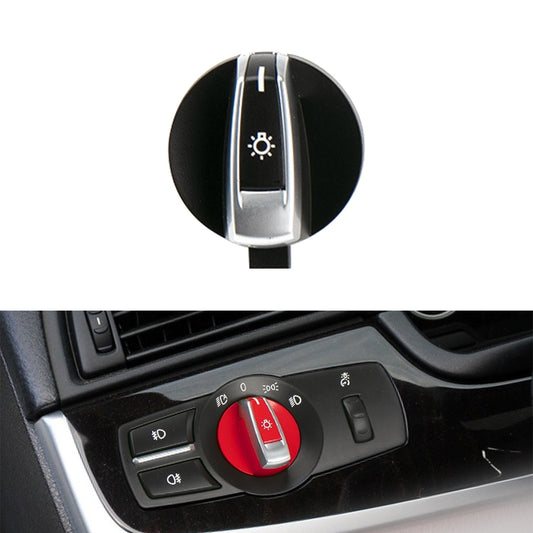 Car Headlight  Switch Button Knob for BMW 5 Series 2010-2017, Left Driving, Headlight Switch (Black), Headlight Switch (Red)