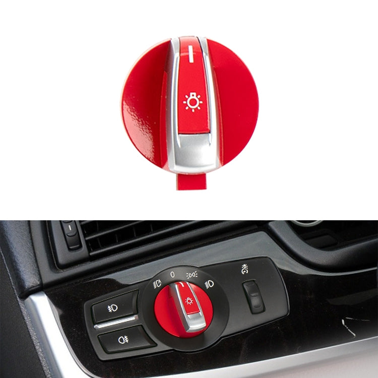 Car Headlight  Switch Button Knob for BMW 5 Series 2010-2017, Left Driving, Headlight Switch (Black), Headlight Switch (Red)