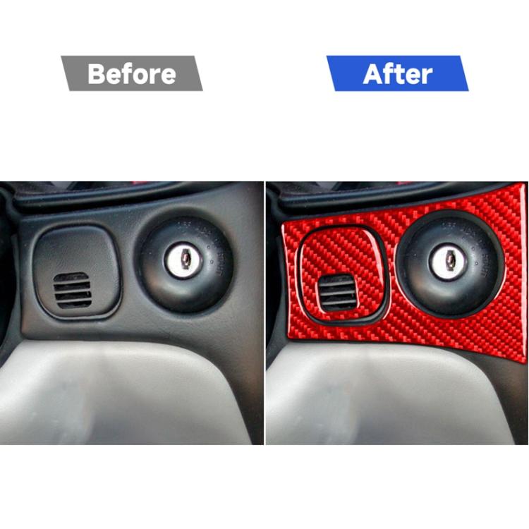 3 in 1 Carbon Fiber Car Headlight Key Panel Sticker for Chevrolet Corvette C5 1998-2004, Left Drive, 3 in 1 Headlight Key Panel Sticker