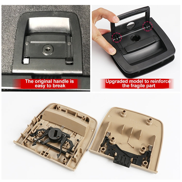 Car Rear Trunk Mat Carpet Handle with Hole 51479120283 for BMW X5 / X6 2006-2013, Left Driving, with Hole For BMW X5 (Black), with Hole For BMW X5 (Beige)