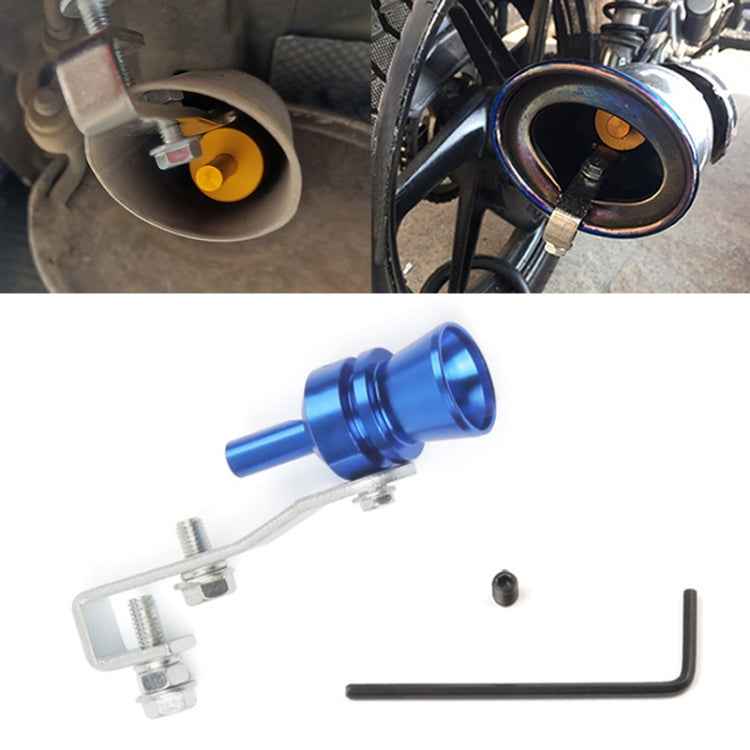 Universal Aluminum Turbo Sound Exhaust Muffler Pipe Whistle Car / Motorcycle Simulator Whistler, Size: M, Outside Diameter: 23mm
