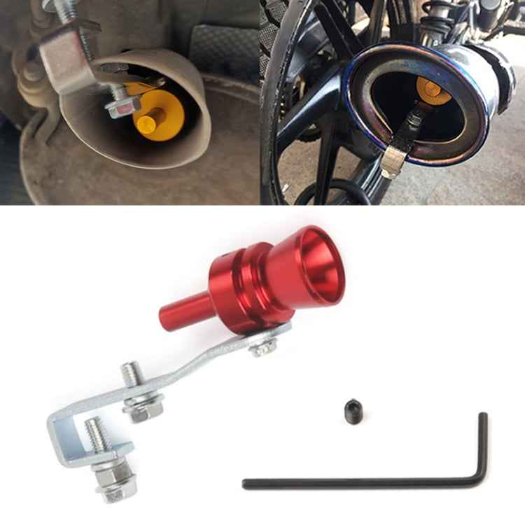 Universal Aluminum Turbo Sound Exhaust Muffler Pipe Whistle Car / Motorcycle Simulator Whistler, Size: M, Outside Diameter: 23mm