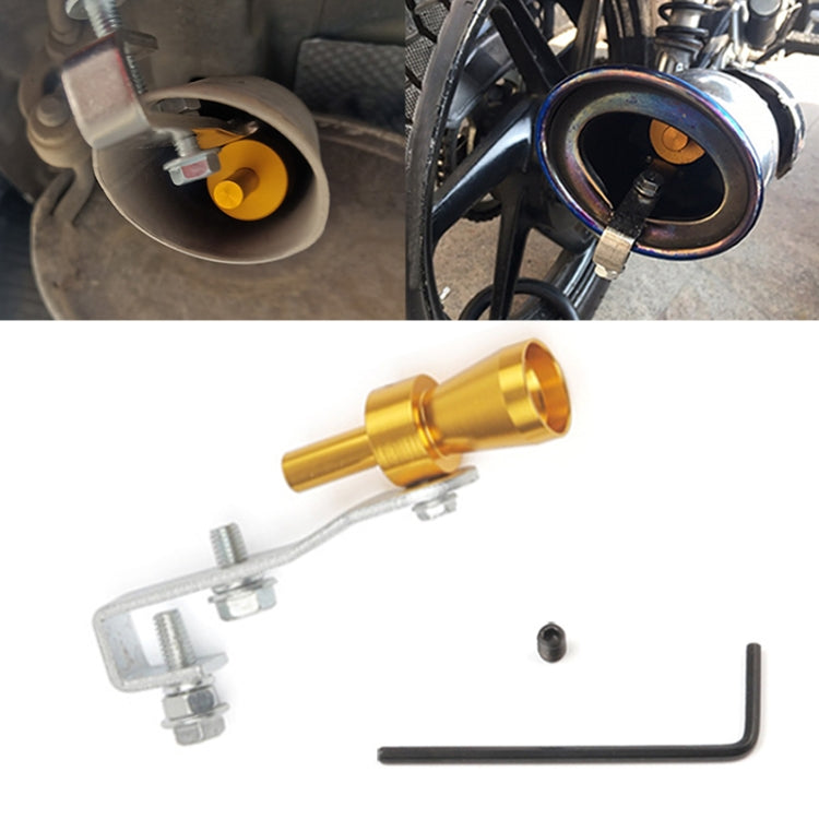 Universal Aluminum Turbo Sound Exhaust Muffler Pipe Whistle Car / Motorcycle Simulator Whistler, Size: S, Outside Diameter: 20mm, Size: S (Blue), Size: S (Red), Size: S (Silver), Size: S (Black), Size: S (Gold)