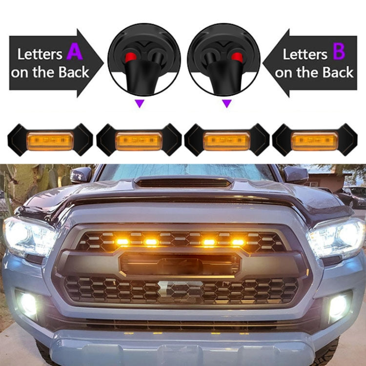 For Toyota Tacoma TRD 2016-2019 3 in 1 Car LED Front Grille Warning Lights, Daytime Running Lights & Wide Lights