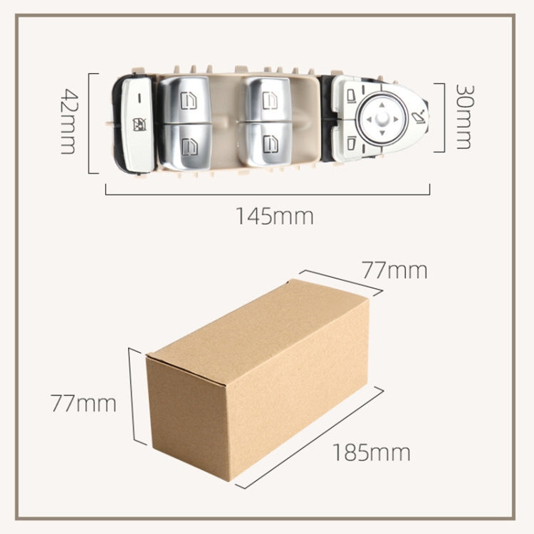 Car Auto Electronic Window Master Control Switch Button for Mercedes-Benz C Class W205 2015-2021, For Mercedes-Benz C Class (Black), For Mercedes-Benz C Class (Beige), For Mercedes-Benz C Class (Brown)
