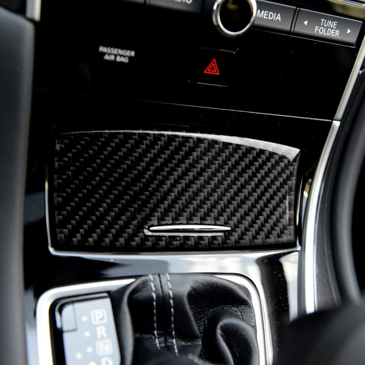 Car Carbon Fiber Gear Shift Ashtray Decorative Sticker for Infiniti Q50 / Q60 2014-2020, Gear Shift Ashtray