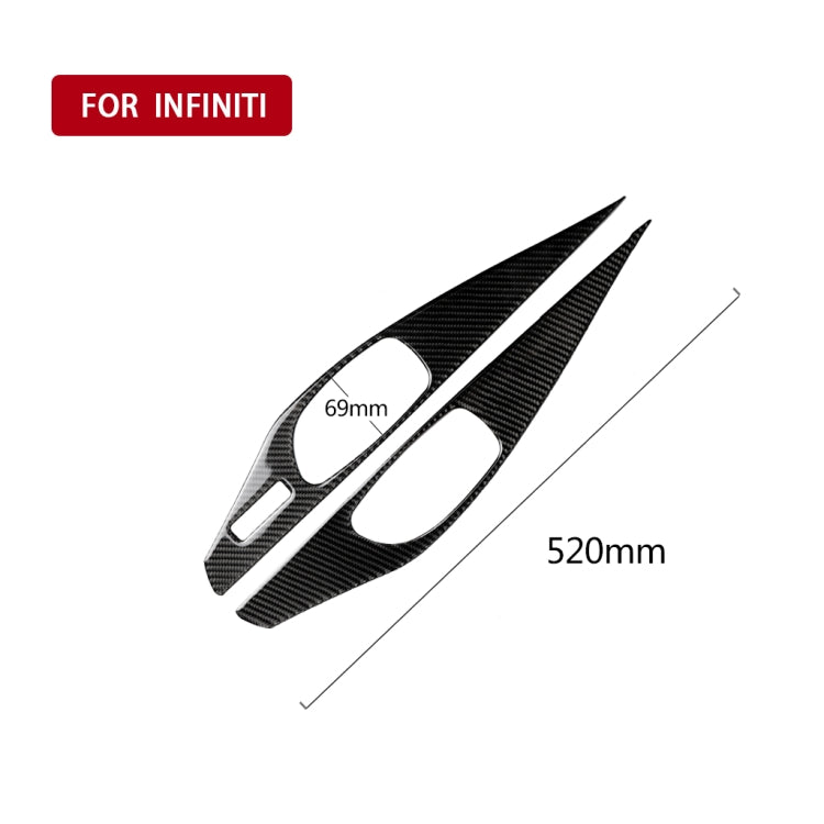 2 PCS Car Carbon Fiber Door Inner Handle Panel Decorative Sticker for Infiniti Q60, Left Drive, Door Inner Handle Panel
