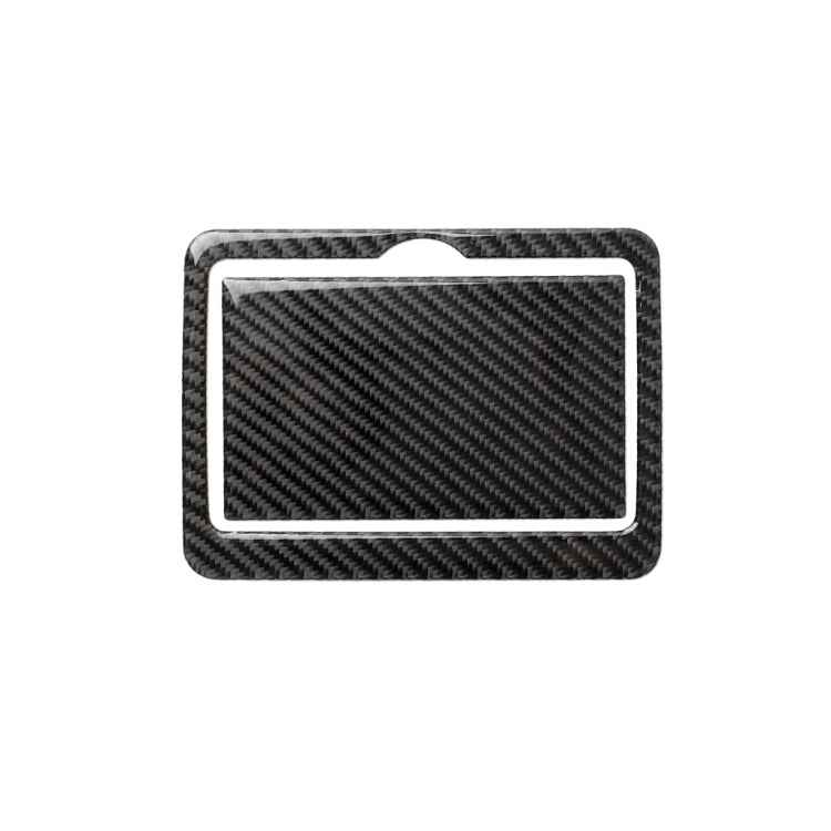 2 PCS Car Carbon Fiber Rear Water Cup Holder Panel Decorative Sticker for Infiniti Q50 / Q60 2014-2020