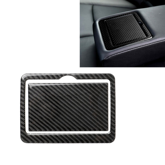2 PCS Car Carbon Fiber Rear Water Cup Holder Panel Decorative Sticker for Infiniti Q50 / Q60 2014-2020, Rear Water Cup Holder Panel