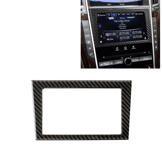 Car Carbon Fiber Navigation Frame Decorative Sticker for Infiniti Q50 / Q60 2014-2020, Navigation Frame