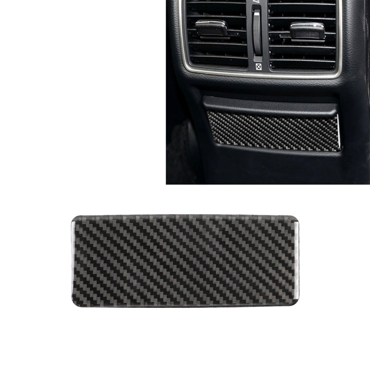 Car Carbon Fiber Rear Seat Ashtray Panel Decorative Sticker for Infiniti Q50 / Q60 2014-2020, Rear Seat Ashtray Panel