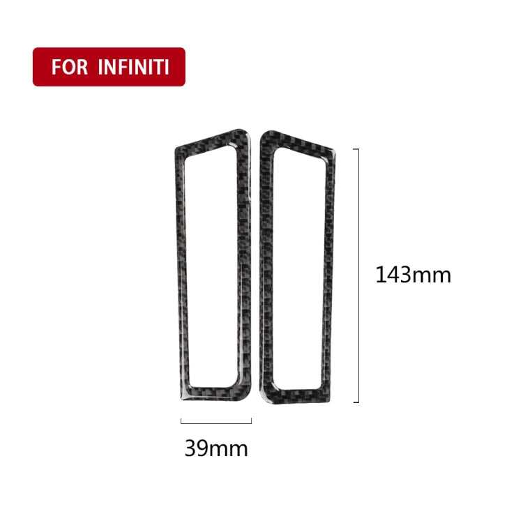 2 PCS Car Carbon Fiber A Column Air Outlet Frame Decorative Sticker for Infiniti Q50 / Q60 2014-2020, A Column Air Outlet Frame