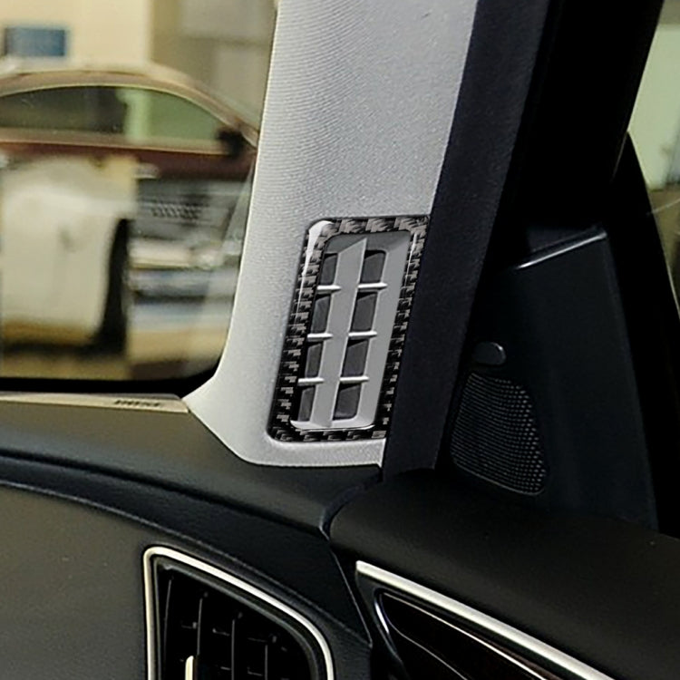 2 PCS Car Carbon Fiber A Column Air Outlet Frame Decorative Sticker for Infiniti Q50 / Q60 2014-2020, A Column Air Outlet Frame