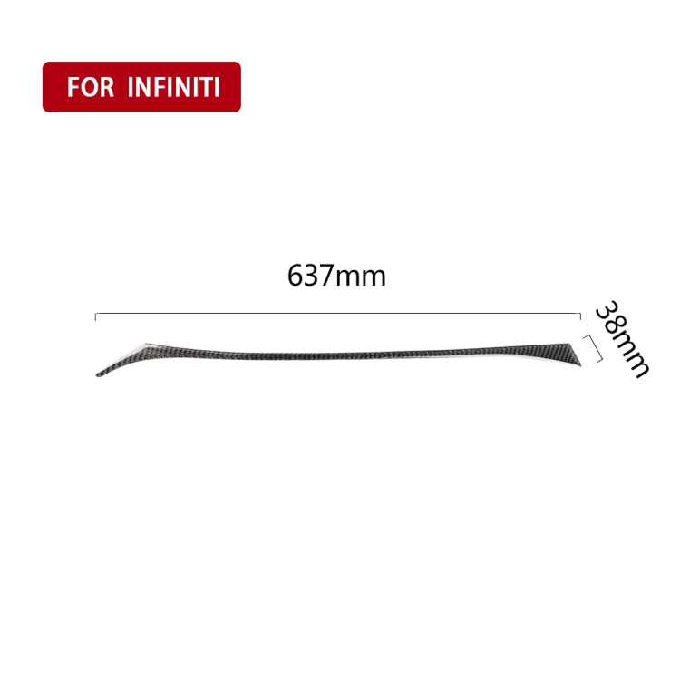 Car Carbon Fiber Right Side of the Dashboard Decorative Sticker for Infiniti Q50 / Q60 2014-2020, Left Drive
